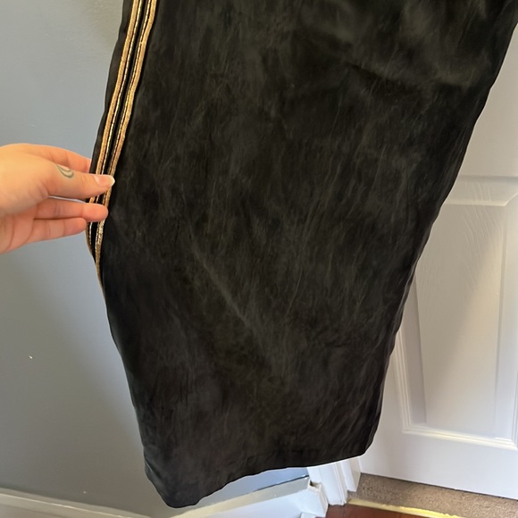 Balmain 100% silk black and gold wide leg trousers - Picture 4 of 5